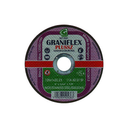 Disc subtire de debitare pentru inox Graniflex Plussz 125x1.0x22,23 mm