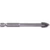 Burghiu TCT pentru sticla si gresie ABRABORO, 4 taisuri, coada 6,3, Ø 10 X 100 mm