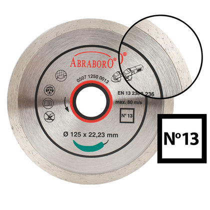 Disc diamantat de taiere ABRABORO pentru gresie NR. 13, 125 X 22,23 mm