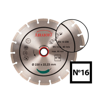 Disc diamantat ABRABORO, NR. 16, 125 X 22,23