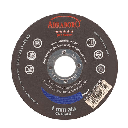 Disc de taiere ABRABORO Premium pentru aluminiu 125 X 1,0 X 22 mm