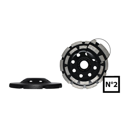 Cupa diamantata ABRABORO pentru slefuirea betonului Nr. 2, 180 x 22,23 mm
