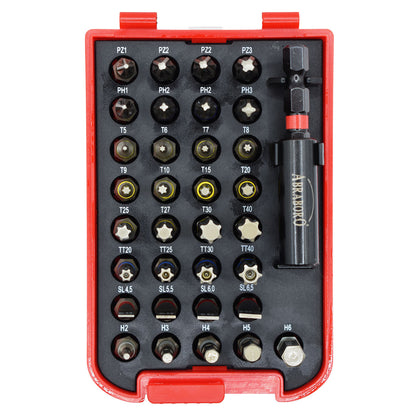 Set biti ABRABORO, 34 piese, 25 mm, cu suport magnetic 1/4