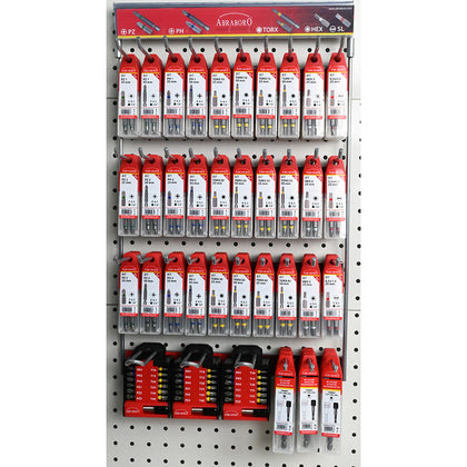 Expozitor biti ABRABORO POWER cu inele colorate, 168 bucati