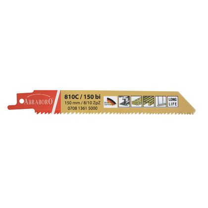Panza pentru fierastrau sabie ABRABORO 810C/150 Bi, 150 mm, 8-10 TPI