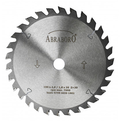 Disc circular TCT ABRABORO Premium, taiere fina,  165X2,6X20 X 48 ATB