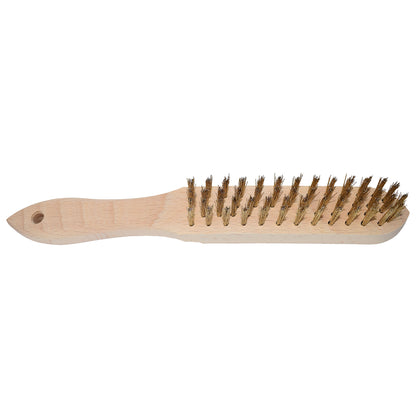 Perie de mana ABRABORO cu maner din lemn, 4 randuri, 290/140 mm, sarma otel  cuprat 0,30 mm