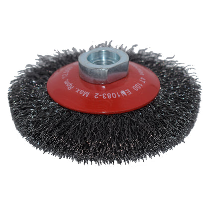 Perie conica ABRABORO cu sarma ondulata, Ø100 mm, M14, 0,30 mm STD