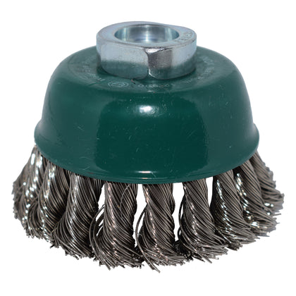 Perie oala ABRABORO ULTRA TZ 61 cu sarma rasucita INOX, Ø65 mm, M14, 0,50 mm