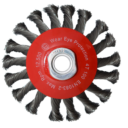 Perie conica ABRABORO cu sarma rasucita, Ø100 mm, M14, sarma 0,50 mm SUP