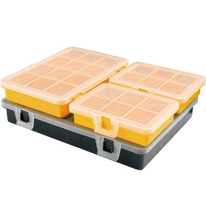 Set de 4 organizatori mixti ARTPLASTcu capac transparent si compartimente interioare