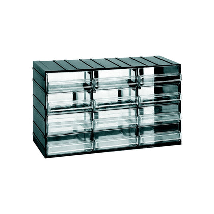 RESIGILAT: Cutie depozitare ARTPLAST cu 12 sertare transparente 382x148x230mm