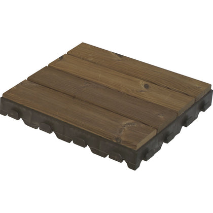 Placa podea lemn pentru exterior cu suport de scurgere incorporat 40*40 cm, Artplast