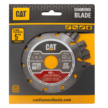 Disc diamantat CAT segmentat pentru materiale dure, 125 mm, 600 PRO, Model DA33008