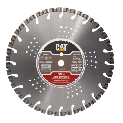 Disc diamantat CAT segmentat pentru materiale dure, 350 mm, 600 PRO, Model DA33012