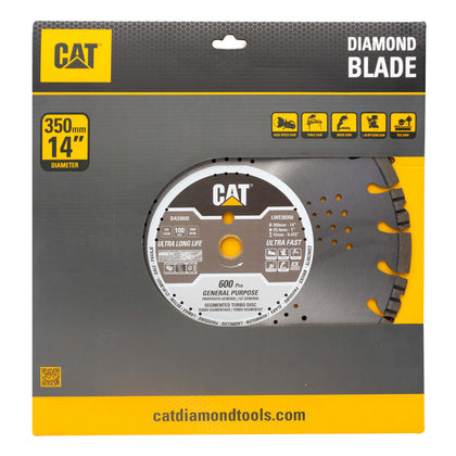 RESIGILAT: Disc diamantat CAT segmentat pentru uz general, 350 mm, 600 PRO, Model DA33020