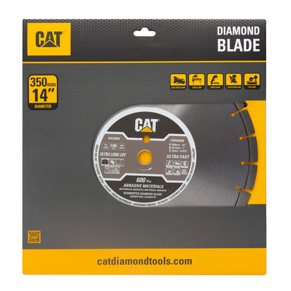 Disc diamantat CAT segmentat pentru materiale abrazive, 350 mm, 600 PRO, Model DA33024