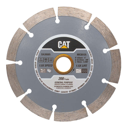 Disc diamantat CAT segmentat pentru uz general, 125 mm, 200 TRADE, Model DA30005