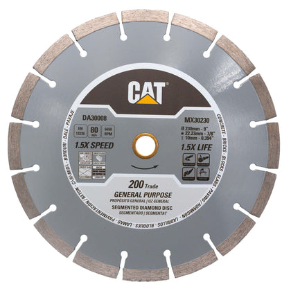 RESIGILAT: Disc diamantat CAT segmentat pentru uz general, 230 mm, 200 TRADE, Model DA30008