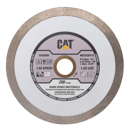 Disc diamantat CAT continuu pentru ceramica/portelan,  115 mm, 200 TRADE, Model DA30504