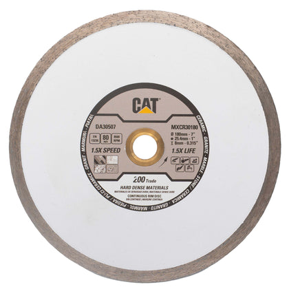 Disc diamantat CAT continuu pentru ceramica/portelan, 180 mm, 200 TRADE, Model DA30507