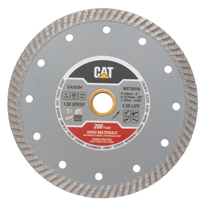 Disc diamantat CAT turbo pentru materiale dure, 150 mm, 200 TRADE, Model DA30304