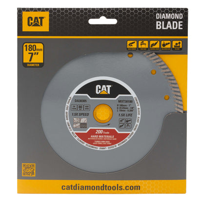 RESIGILAT: Disc diamantat CAT turbo pentru materiale dure, 180 mm, 200 TRADE, Model DA30305