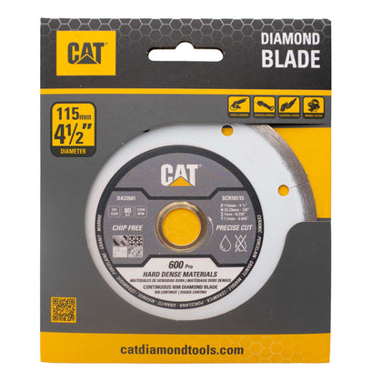 Disc diamantat CAT continuu pentru materiale dense, 115 mm, 600 PRO SILENT, Model DA33501