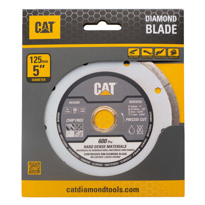 Disc diamantat CAT continuu pentru materiale dense, 125 mm, 600 PRO SILENT, Model DA33502