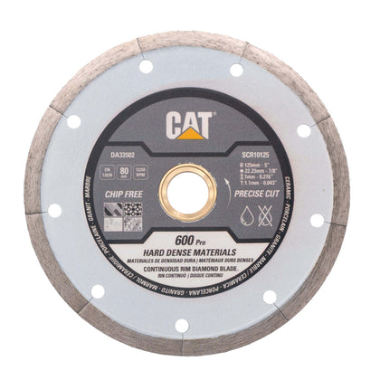 Disc diamantat CAT continuu pentru materiale dense, 125 mm, 600 PRO SILENT, Model DA33502