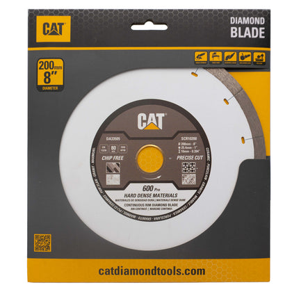 Disc diamantat CAT continuu pentru materiale dense, 200 mm, 600 PRO SILENT, Model DA33505