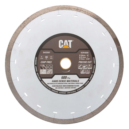 Disc diamantat CAT continuu pentru materiale dense, 250 mm, 600 PRO SILENT, Model DA33507