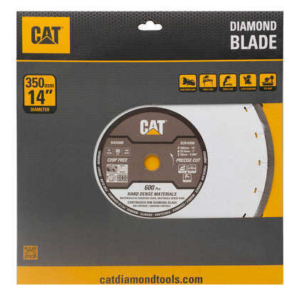 Disc diamantat CAT continuu pentru materiale dense, 350 mm, 600 PRO SILENT, Model DA33509