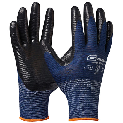 Manusi de protectie SUPER GRIP ECO NITRIL negru, Marimea: 9, GEBOL