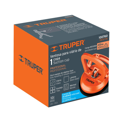 Ventuza simpla din aluminiu pentru sticla si placi, ø 12 cm, Truper