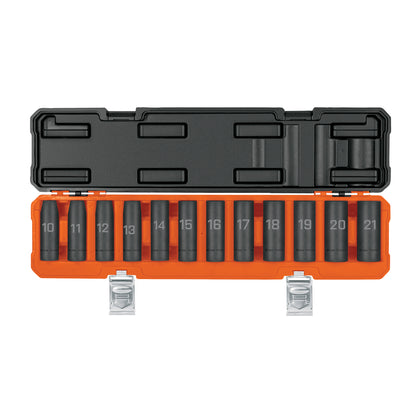 Set chei tubulare de impact lungi, 10-21 mm, Truper