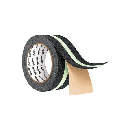 Banda adeziva antiderapanta fosforescenta Truper, rola de 5 m x 50 mm