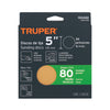 Set de 5 discuri abrazive, granulatie 80, ø 125 mm, Truper