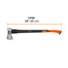 Topor 1,8 kg pentru despicat cu coada din fibra de sticla 85 cm, Truper