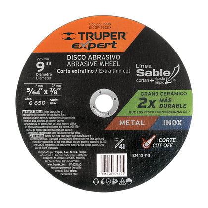 Disc debitare metal si inox, Ø 225 mm, TRUPER EXPERT