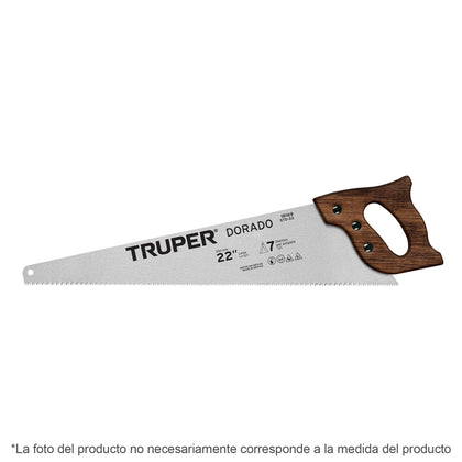 Fierastrau profesional de mana pentru taiere lemn/plastic cu maner lemn, L 50 cm - Truper