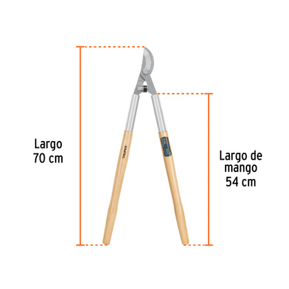 Foarfeca profesionala pentru gard viu cu maner lemn, L 54 cm - Truper