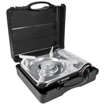 Aragaz mini pentru camping cu un singur ochi de ardere, aprindere Piezo, Truper Expert