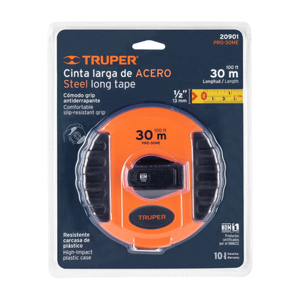 Ruleta de masurat 30 m, carcasa din plastic, Truper