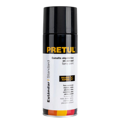 Spray vopsea Pretul, negru lucios, Truper