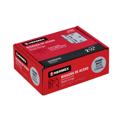 Balama patrata din otel satinat, 64 mm, Hermex