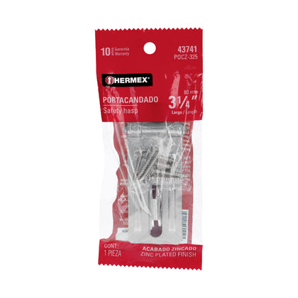 Zavor de siguranta pentru lacat, din otel zincat, 83 mm, Hermex