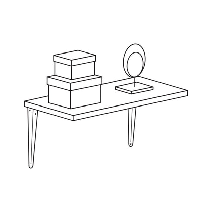 Suport pentru raft, gri, 15 x 20 cm, Fiero