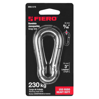 Carabina din otel cu arc, rezistenta max. 230 kg, Fiero