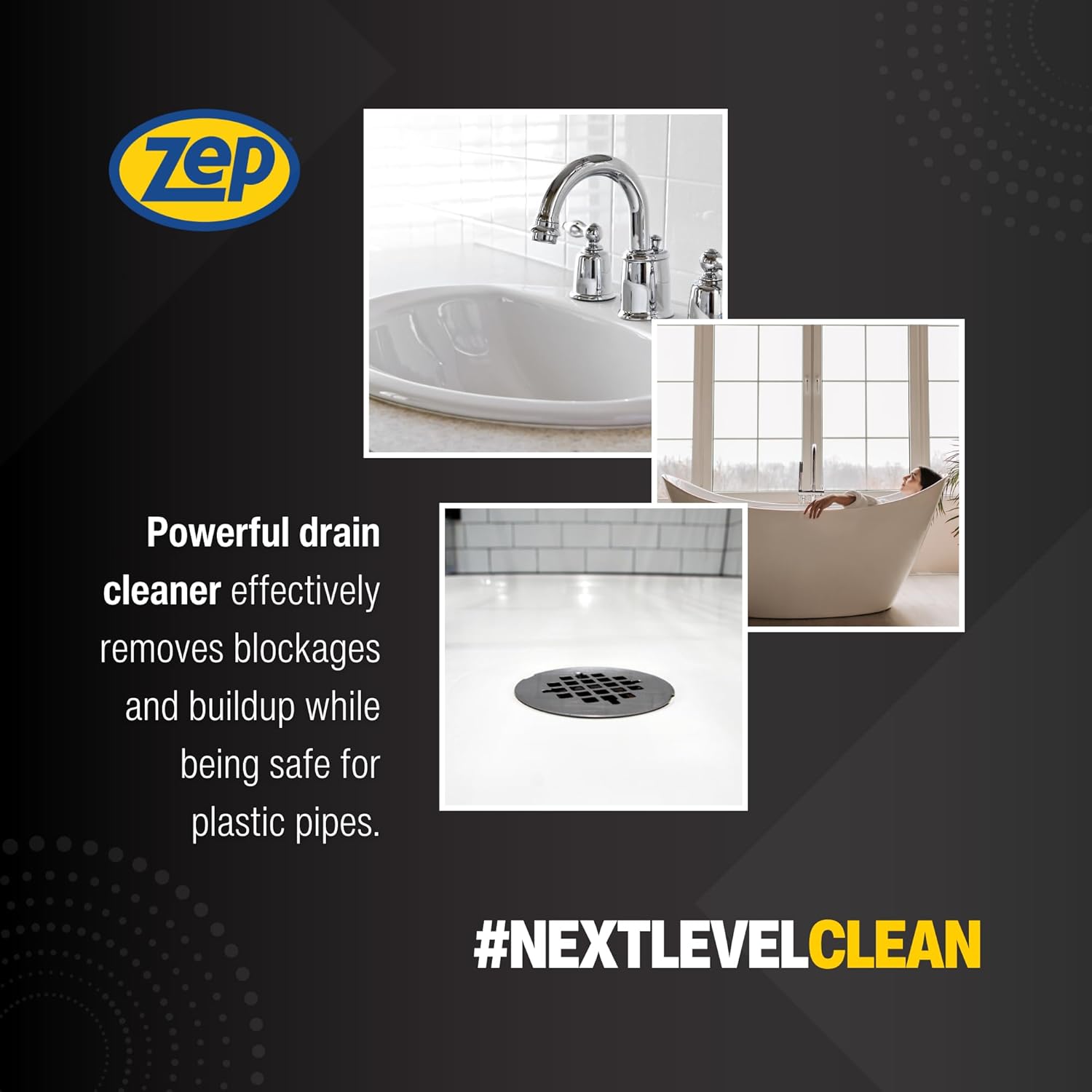 Solutie pentru desfundarea tevilor infundate cu par – Actiune rapida, 1000 ml – ZEP